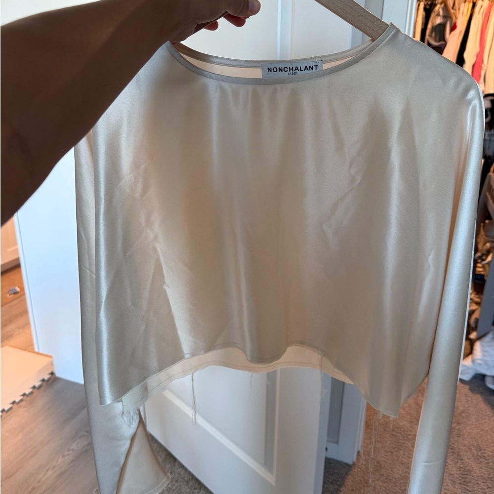 NONchalant Champagne Emilia Crop NWOT